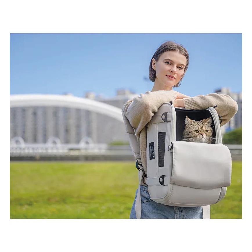 Fikago - Matkalaukku koirille ja kissoille TRUFFLE Grey