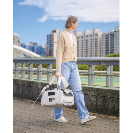 Fikago - Matkalaukku koirille ja kissoille TRUFFLE Grey