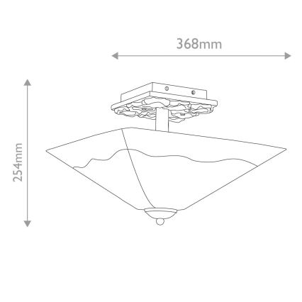 Flambeau - Kattovalaisin STAR 2xE27/40W/230V kultainen