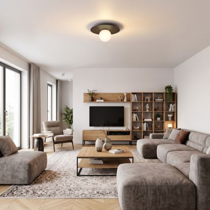 FLAT-kattovalaisin 1xE27/15W/230V 55x60 cm, ruskea