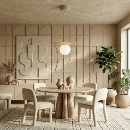 FLAT-riippuvalaisin vaijerilla 1xE27/15W/230V beige