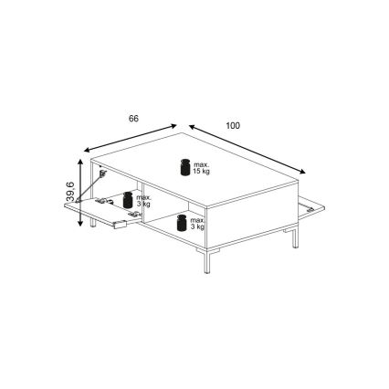FLOP-sohvapöytä, valkoinen