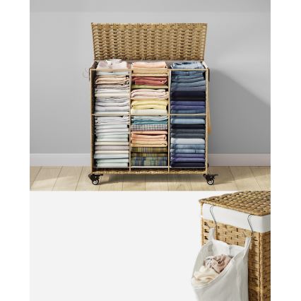 FLYN rottinkinen pyykkikori