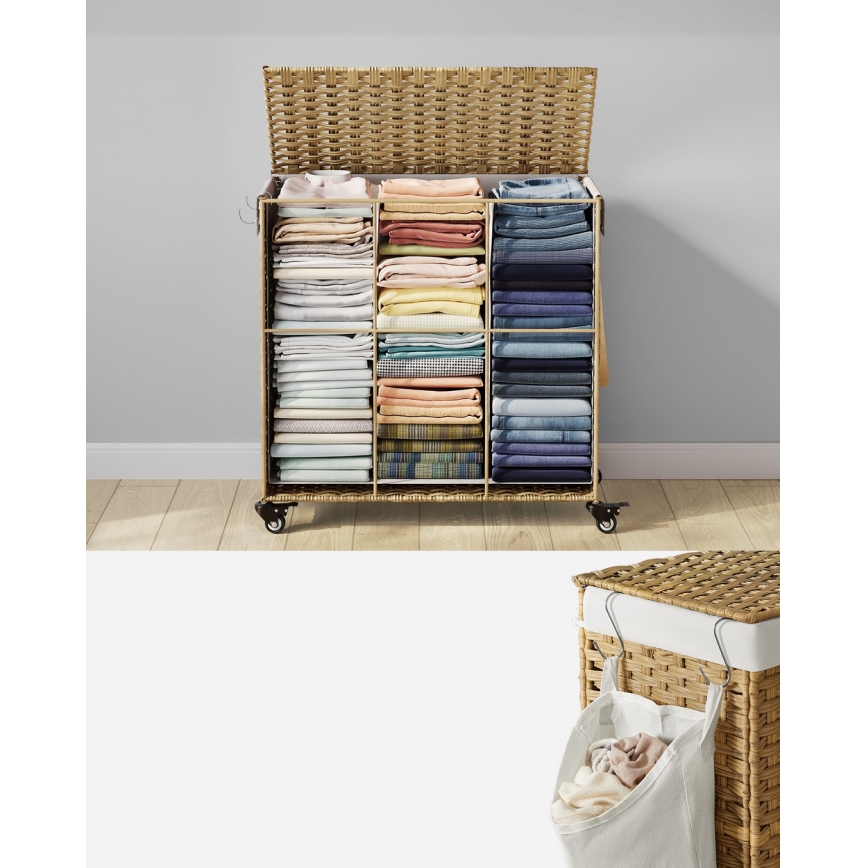 FLYN rottinkinen pyykkikori