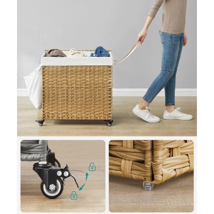 FLYN rottinkinen pyykkikori