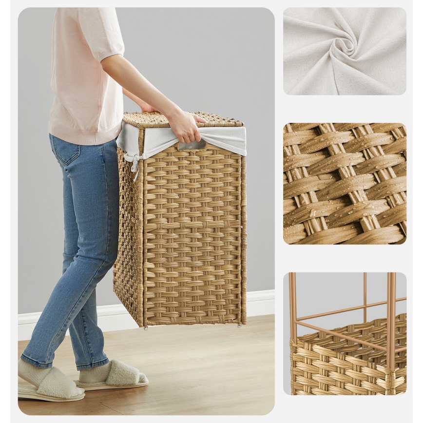 FLYN rottinkinen pyykkikori