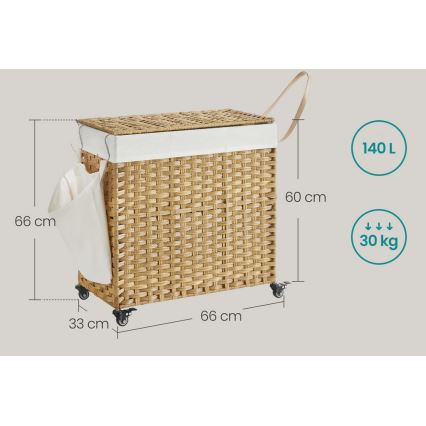 FLYN rottinkinen pyykkikori