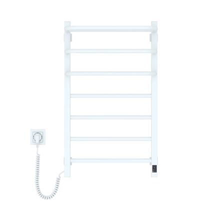 FORTIS sähköinen pyyhekuivain termostaatilla 155 W, 80 x 48 cm, valkoinen, vasen