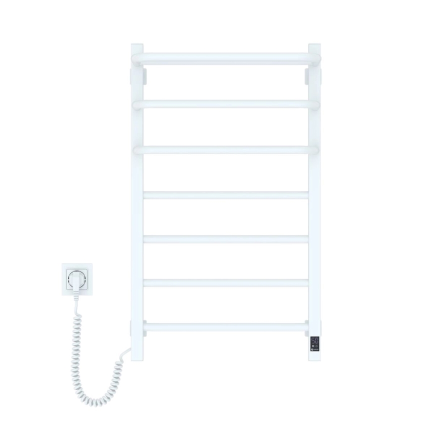 FORTIS sähköinen pyyhekuivain termostaatilla 155 W, 80 x 48 cm, valkoinen, vasen