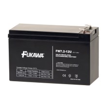 FUKAWA FW 7,2-12 F2U - Lyijyakku 12V/7,2Ah/faston 6,3mm