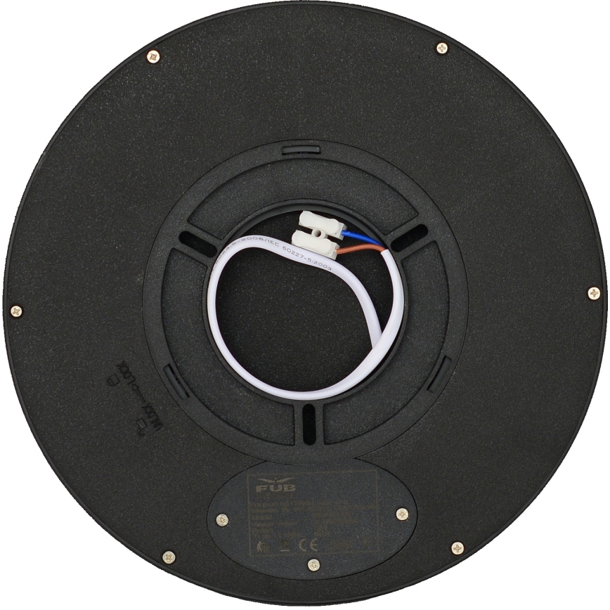 Fulgur 41811 - LED-kattovalaisin NOMY LED/18W/230V 3000/4000/6000K IP40 halkaisija 23 cm musta