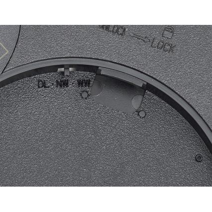 Fulgur s-42587 - LED-kattovalaisin liiketunnistimella NOMY-S LED/24W/230V 3000/4000/6000K IP40 halkaisija 30 cm musta