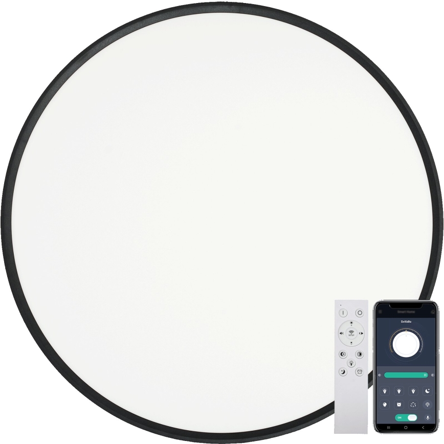 Fulgur s-43042 - LED-himmennettävä kattovalaisin NOMY-RC LED/50W/230V 3000/4000/6500K Ø 60 cm IP40 musta + kaukosäädin