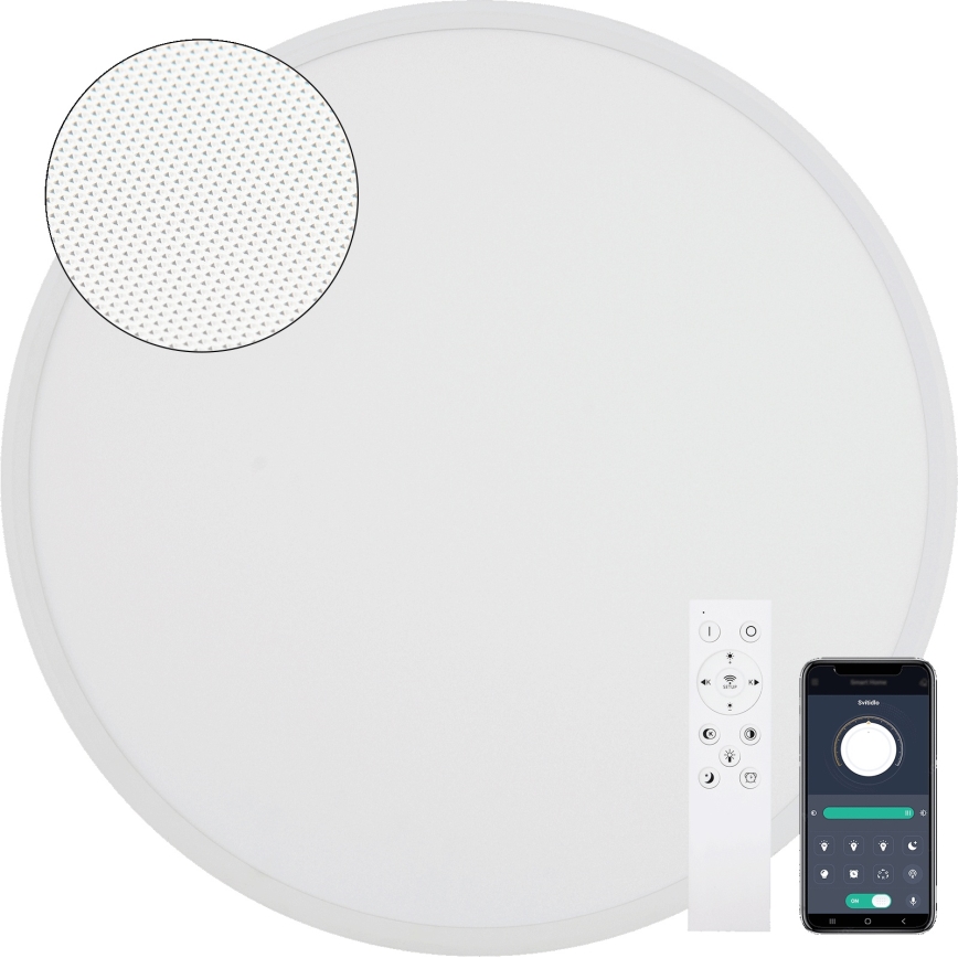 Fulgur s-43056 - himmennettävä LED-kattovalaisin NOMY LED/40W/230V 3000-6500K halkaisija 50 cm UGR19 IP40 Wi-Fi valkoinen + kaukosäädin