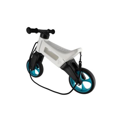 Funny Wheels - 2-in-1 potkupyörä RIDER SUPER SPORT valkoinen/musta/sininen