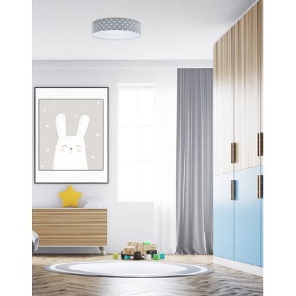 LED himmennettävä lasten kattovalaisin SMART GALAXY KIDS LED/24W/230V 3000-6500K tähtikuviot harmaa/valkoinen + kaukosäädin