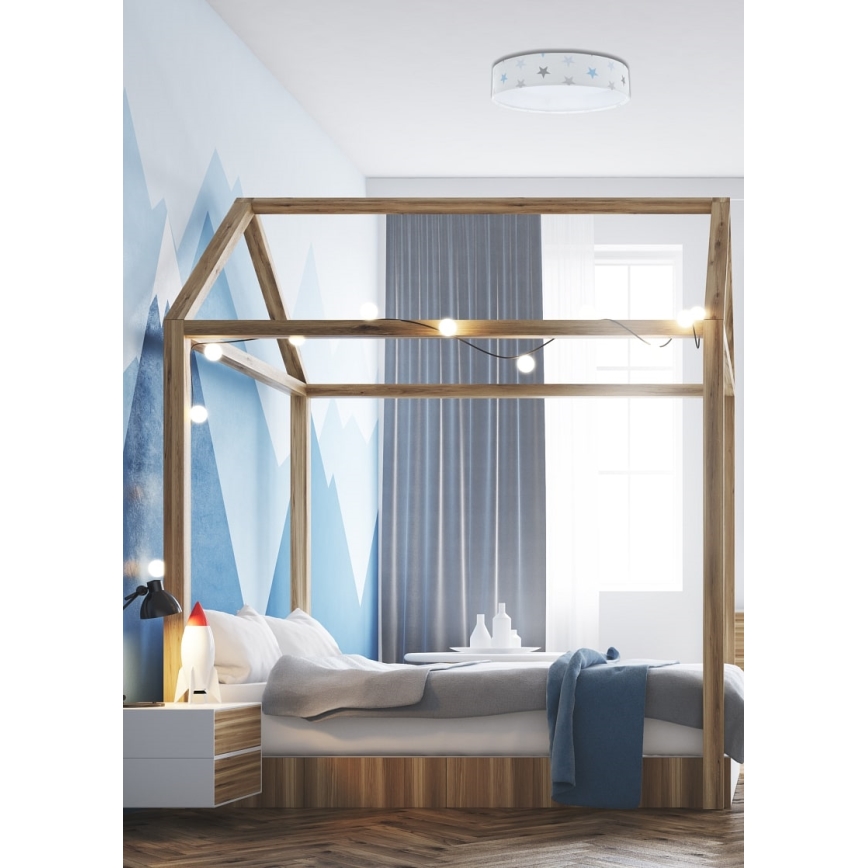 LED himmennettävä lasten kattovalaisin SMART GALAXY KIDS LED/24W/230V 3000-6500K tähtikuviot valkoinen/harmaa/sininen + kaukosäädin