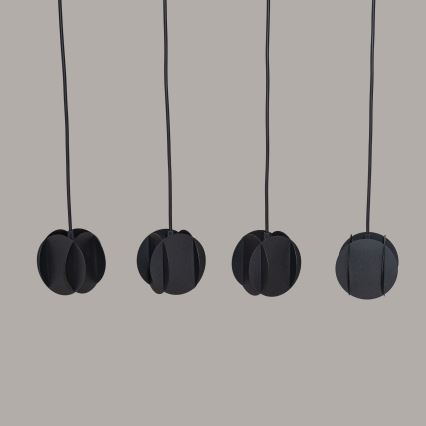 GAMBIT-riippuvalaisin vaijerilla 4xGU10/10W/230V musta
