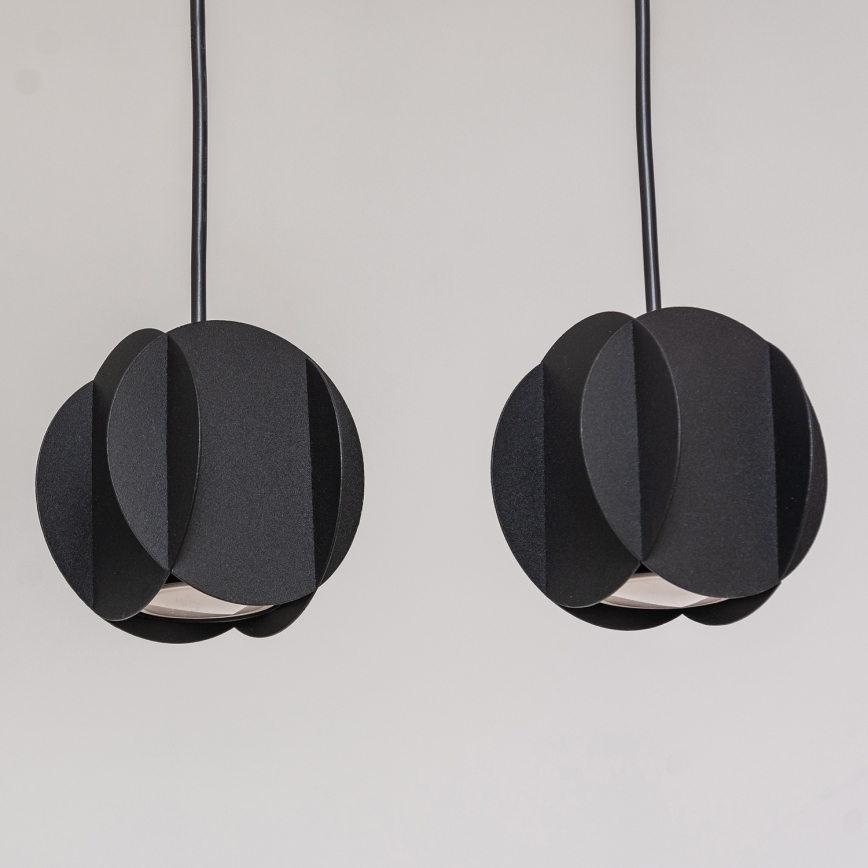 GAMBIT-riippuvalaisin vaijerilla 4xGU10/10W/230V musta