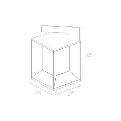 Gardino LX1222 - LED Ulkovalo ZAFFERANO LED/18W/230V IP65