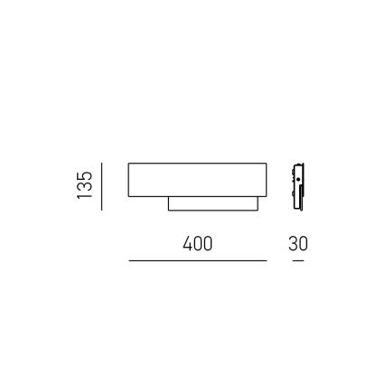 Gea Luce DOHA A P A - LED-seinävalaisin DOHA LED/15W/230V 40 cm kiiltävä kromi
