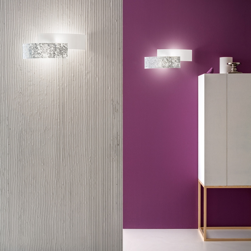 Gea Luce LARA A P arg - Seinävalaisin LARA 2xE14/42W/230V hopea