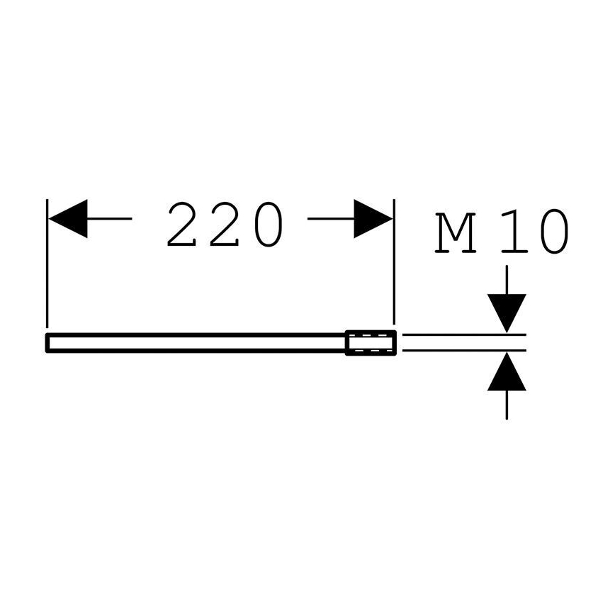 Geberit 111.887.00.1 - Duofix 22 cm seinäkiinnityksen jatkosarja