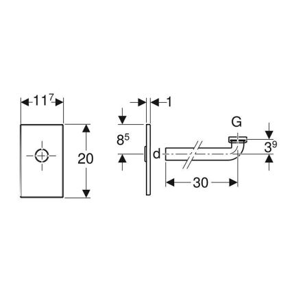 Geberit 115.416.11.1 - Pesualtaan kiinnityssarja, alppivalkoinen