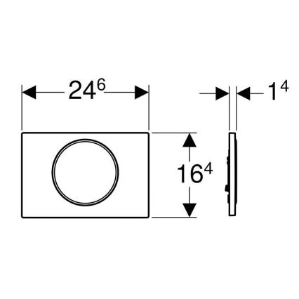 Geberit 115.758.KK.5 - Sigma10 huuhtelupainike 24,6x16,4 cm valkoinen/kultainen