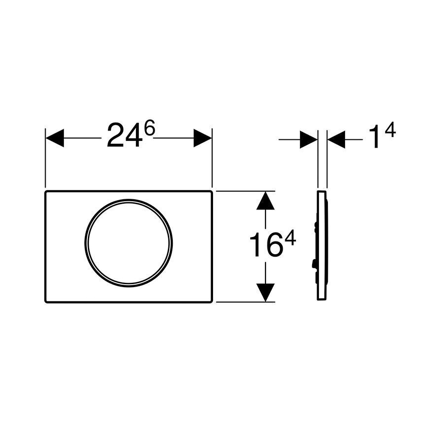 Geberit 115.758.KK.5 - Sigma10 huuhtelupainike 24,6x16,4 cm valkoinen/kultainen