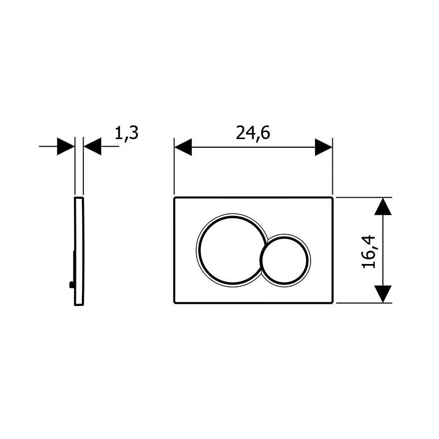 Geberit 115.770.21.5 - Huuhtelupainike Sigma01 Round 24,6x16,4 cm kiiltävä kromi