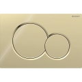 Geberit 115.770.DT.5 - Huuhtelupainike Sigma01 Round 24,6 x 16,4 cm, messinki