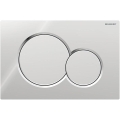 Geberit 115.770.KA.5 - Huuhtelupainike Sigma01 Round 24,6x16,4 cm kiiltävä kromi/mattakromi