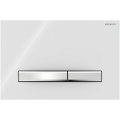 Geberit 115.788.11.2 - Huuhtelupainike Sigma50 24,6x16,4 cm valkoinen/mattakromi