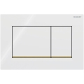 Geberit 115.883.KK.1 - Huuhtelupainike Sigma30 24,6 x 16,4 cm valkoinen/kultainen