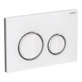 Geberit 115.884.SI.1 - Sigma50 huuhtelupainike 24,6 x 16,4 cm valkoinen/kiiltävä kromi