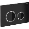Geberit 115.884.SJ.1 - Sigma50 huuhtelupainike 24,6x16,4 cm musta/kiiltävä kromi