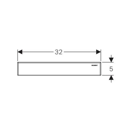 Geberit 154.336.FW.1 - Viemärin asennussarja 32×5 cm, ruostumattomasta teräksestä