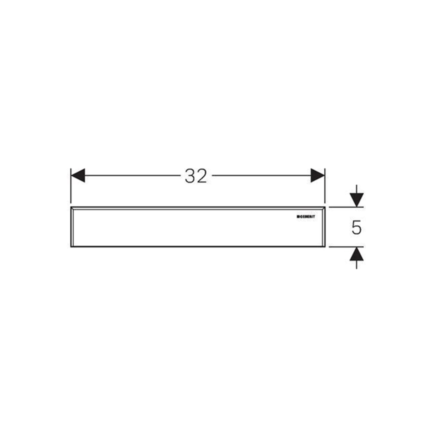 Geberit 154.336.FW.1 - Viemärin asennussarja 32×5 cm, ruostumattomasta teräksestä