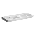 Geberit 500.223.01.1 - Smyle Square seinäkiinnitteinen kaksoispesuallas 120x48 cm, keramiikka/valkoinen