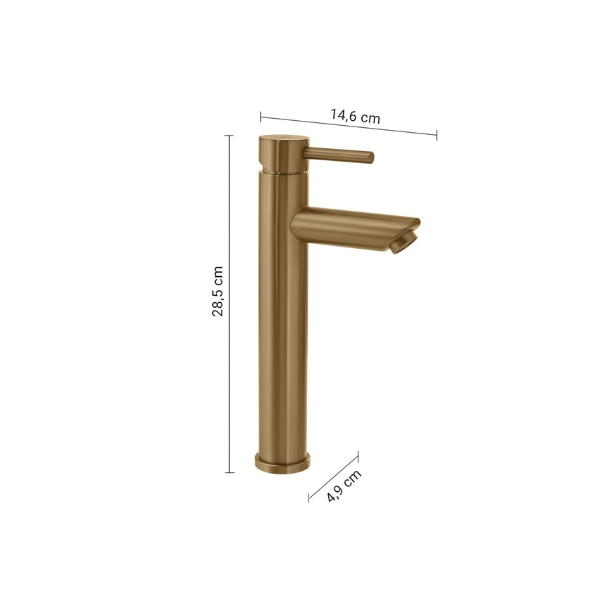 Gedy - ALTO 28,5 cm kultainen pesuallashana