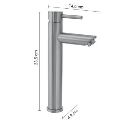 Gedy - ALTO-pesuallashana 28,5 cm, mattakromi