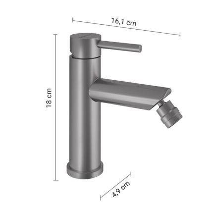 Gedy - Bidehana COMO 18 cm mattakromi