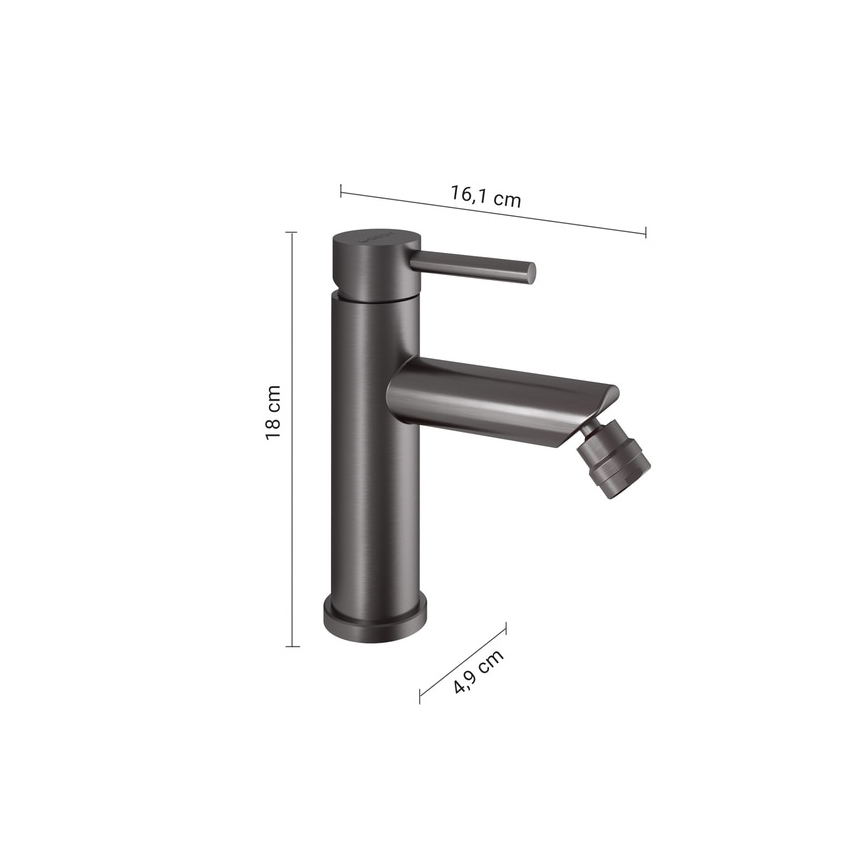Gedy - Bidet-sekoitin COMO 18 cm, metallinhohtoinen harmaa