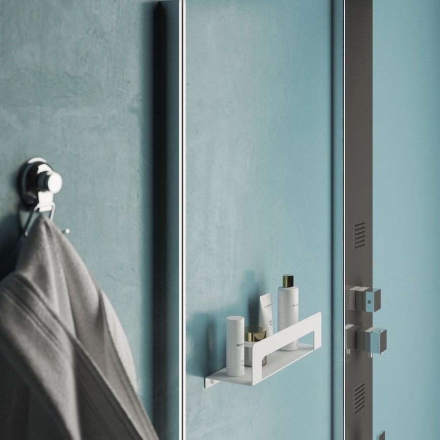 Gedy - CLEO 30 cm hylly pyyhetangolla, mattavalkoinen