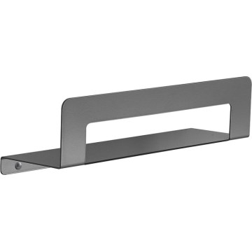 Gedy - CLEO 30 cm hylly pyyhetangolla, metallinhohtoinen harmaa