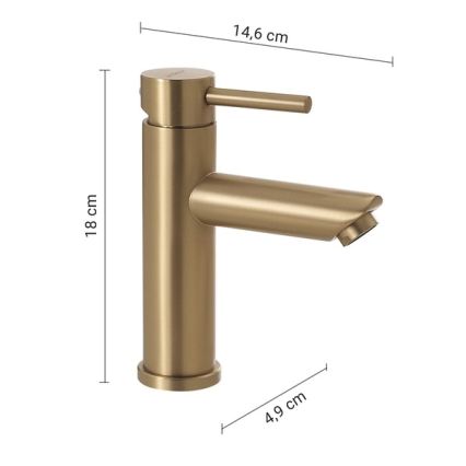 Gedy - GARDA 18 cm kultainen pesuallashana