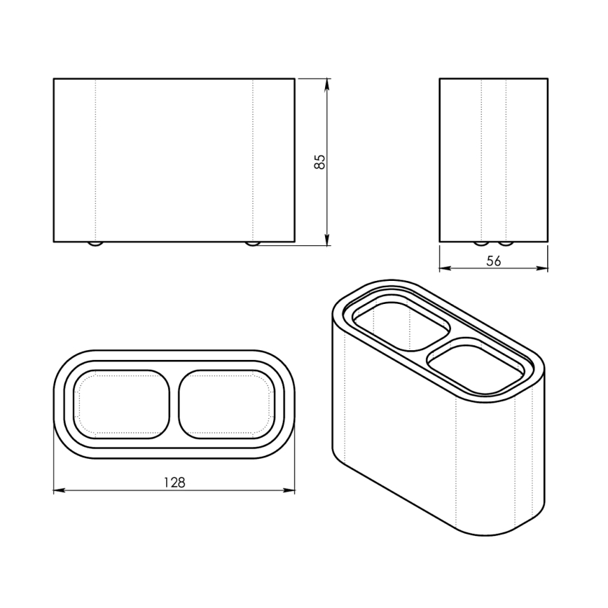 Gedy - Hammasharjan pidike NINFEA musta/bambu