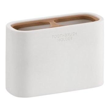 Gedy - Hammasharjan pidike NINFEA valkoinen/bambu