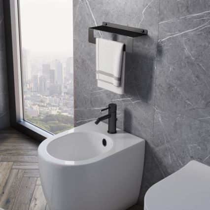 Gedy - Hylly pyyhetangolla CLEO 50 cm mattamusta